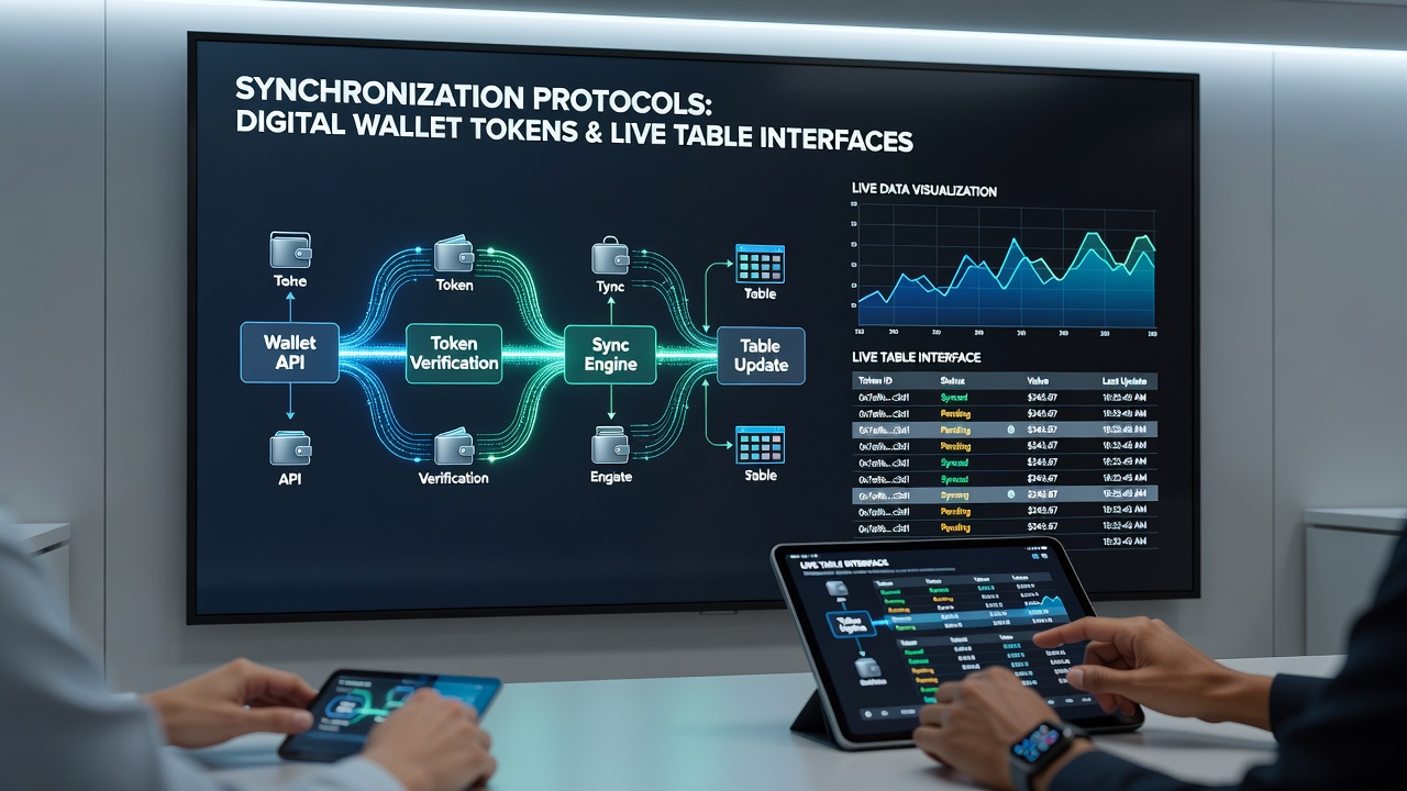 Illustration of secure data flow between wallets and live tables in multi-state setups