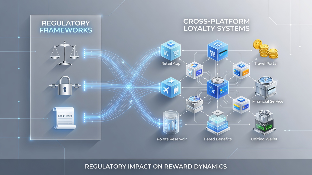 Regulatory compliance dashboard highlighting adjusted loyalty reward tiers and point caps for digital card game platforms