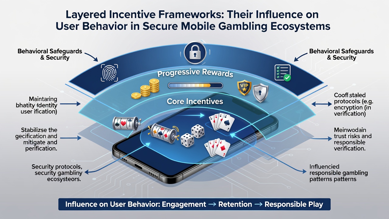 Analytics dashboard showing user behavior metrics influenced by layered incentives in mobile gambling applications
