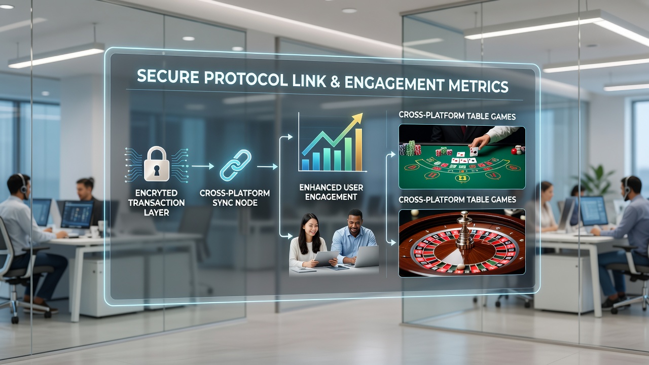 Mobile and desktop table game interfaces linked by secure protocols