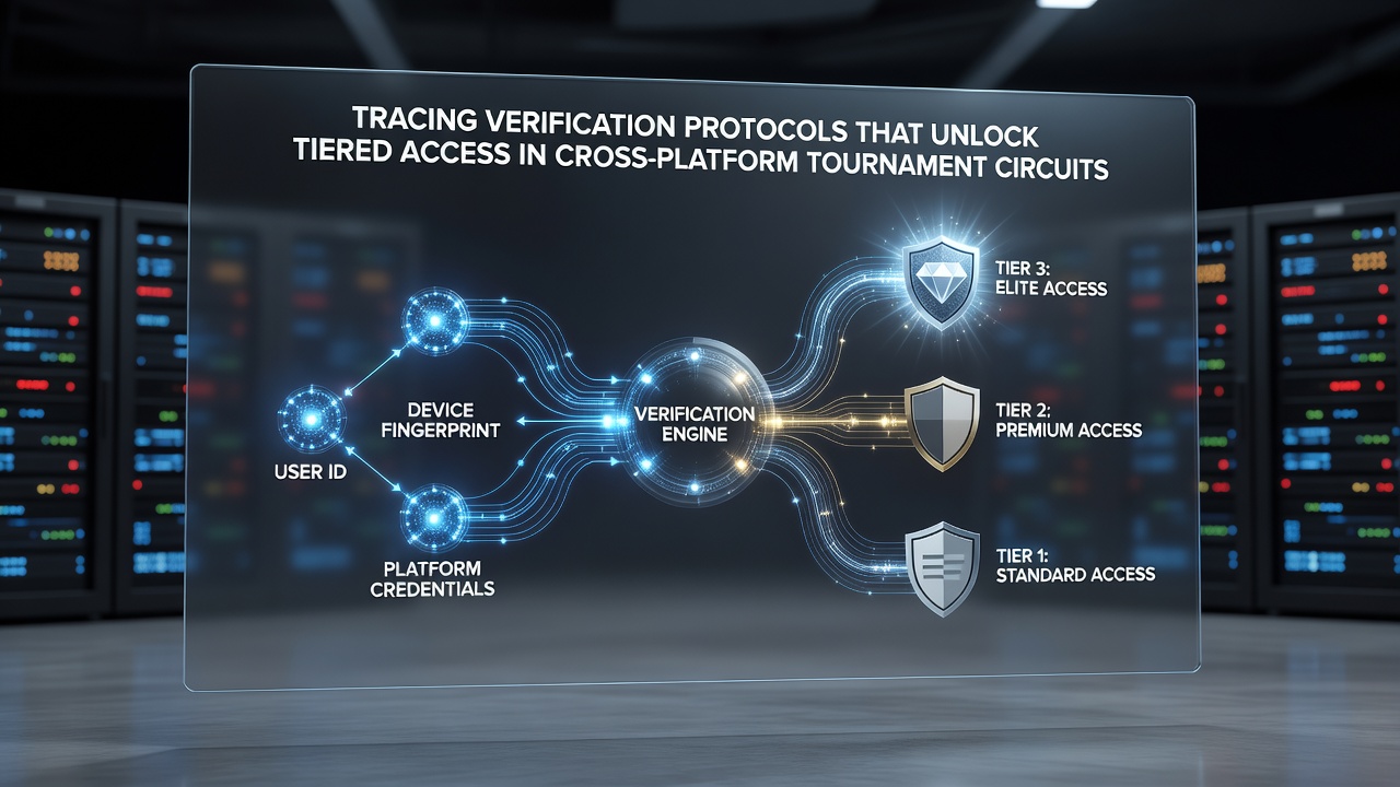Screenshot of tiered tournament dashboard displaying unlocked access levels after protocol completion
