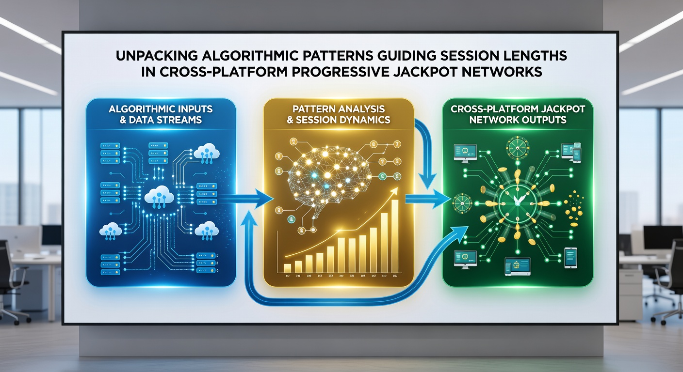 Visualization of data flows showing how algorithms adjust session lengths across different devices in progressive jackpot networks
